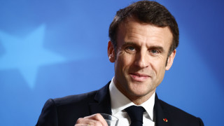 Президентите на Франция и Украйна Еманюел Макрон и Володимир Зеленски