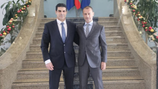 Президентът на Българския футболен съюз Георги Иванов посрещна президента на