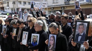 Протест в Скопи на семействата на загиналите при пожара в