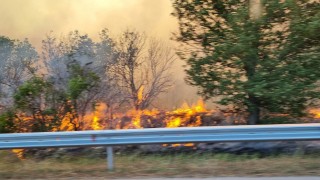 Заради пожар в района на Мирково е ограничено движението по
