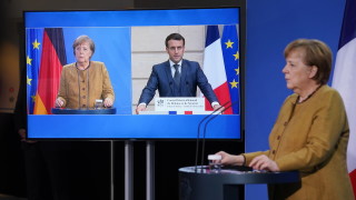 Германският канцлер Ангела Меркел и френският президент Еманюел Макрон защитиха