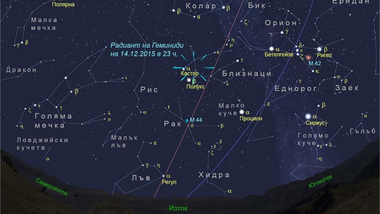 Предстои максимумът на атрактивния метеорен поток Геминиди