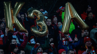 Феновете на ЦСКА очаквано останаха разочаровани от решението дербито с