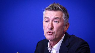 Изпълнителният директор на ЦСКА Радослав Златков говори след финала