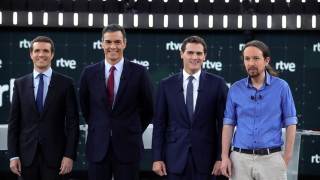 Лидерите на четирите водещи партии в Испания които ще участват