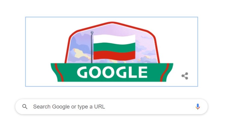 Google чества 143 години от Освобождението на България