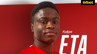 От ФК ЦСКА 1948 обявиха привличането на полузащитника Куфре Ета 20 годишният камерунец се