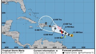 Ураганът "Мария" се превръща в голяма буря на Карибите