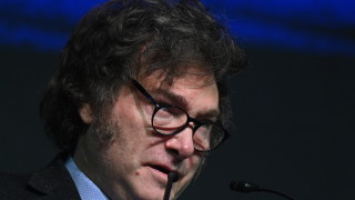 Хавиер Милей който прави първото си посещение в Бразилия като