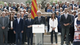 Бившият каталунски лидер Карлес Пучдемон надъха сепаратистите на втората годишнина