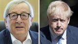  Вероятността от Брекзит без договорка се усили, Юнкер отхвърли настояванията на Борис 