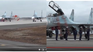 С приземяване на двойка изтребители Су 30М2 Русия демонстрира ремонтираната писта