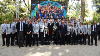 Президентът на Италия Серджо Матарела днес прие новите европейски шампиони