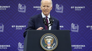 Президентът на САЩ Джо Байдън и републиканският председател на Камарата на