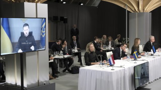 Президентът на Украйна Володимир Зеленски обръщайки се към лидерите на