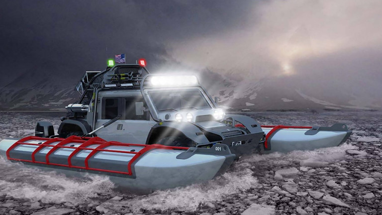 Джип-амфибия се готви за път от Ню Йорк до Париж през Аляска и Сибир (СНИМКИ)