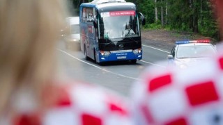 Автобусът на хърватския национален отбор потегли за стадион Лужники информират