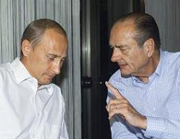 Путин се срещна с Ширак