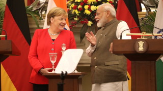 Канцлерът на Германия Ангела Меркел и премиерът на Индия Нарендра