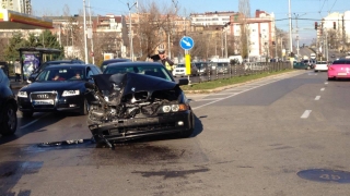 Смазано BMW при катастрофа в София