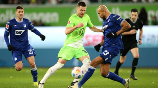 Волфсбург и Хофенхайм завършиха наравно 2 2 в мач от 20 ия