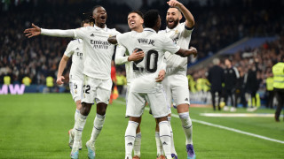 Звездата на Реал Мадрид Карим Бензема и вратарят Тибо Куртоа