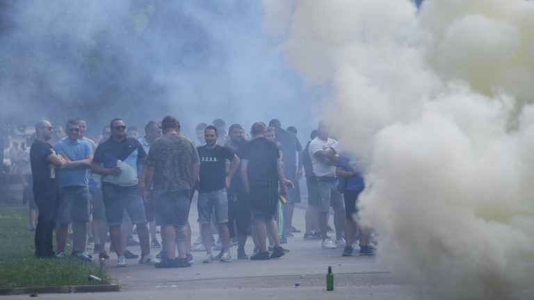 Въпреки празните трибуни, засилено полицейско присъствие на "Герена"