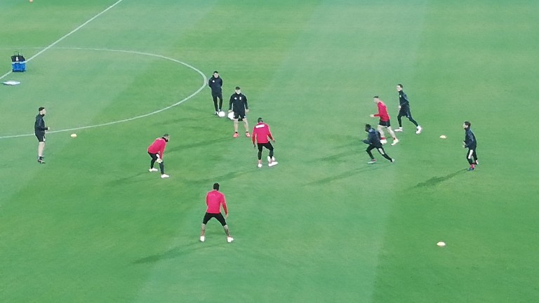 ЦСКА проведе официалната си тренировка на стадион Славутич Арена в