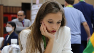 Гергана Пейчева чийто драматичен успех в последната партия осигури на