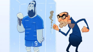 Мениджърът на Челси Маурицио Сари изпита видими затруднения в комуникацията