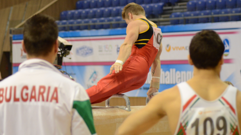 България нациоанлен отбор по спортна гимнастика в състав - Божидар