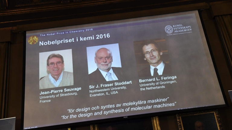 Трима европейци печелят Нобела за химия за 2016 г. за най-малките машини в света
