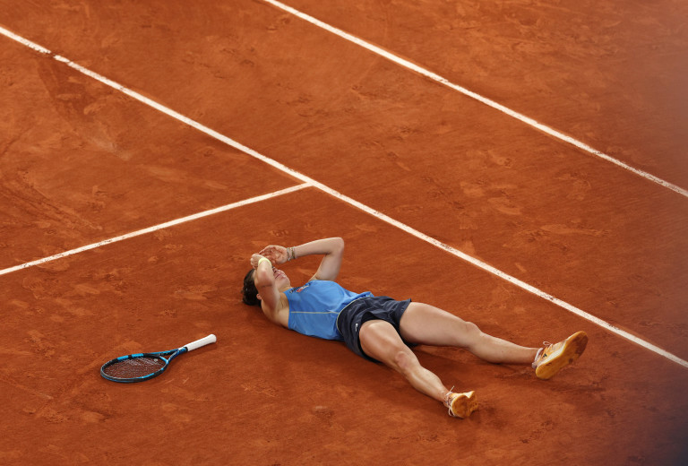 Луис Боасон след успеха си над Мира Андреева на Roland-Garros 2025