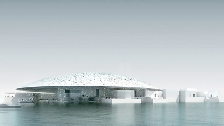 Лувърът в Абу Даби плава в морето  (ВИДЕО)