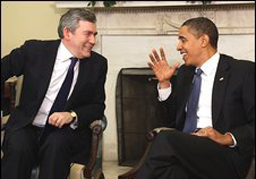 Барак Обама се срещна с Гордън Браун