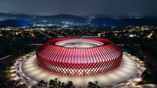 В покрайнините на столицата Бишкек тече строителството на най голямото спортно