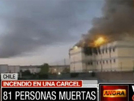 Над 80 души изгоряха в затвор в Чили 