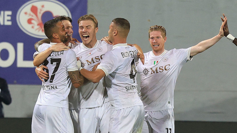 Де Бройне и Хойлунд се развихриха при победа на Наполи над Фиорентина