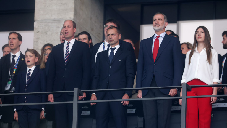 Le prince William avec George et le roi Felipe avec Sofia : la famille royale à la finale de l'Euro 2024