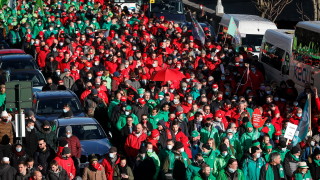 Хиляди работници в белгийската столица излязоха на улиците в понеделник