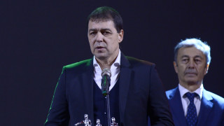 Петър Хубчев и помощниците му в националния отбор Георги Донков