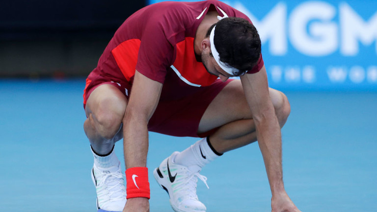 Българският топ-тенисист Григор Димитров отпадна на полуфинала на турнира по