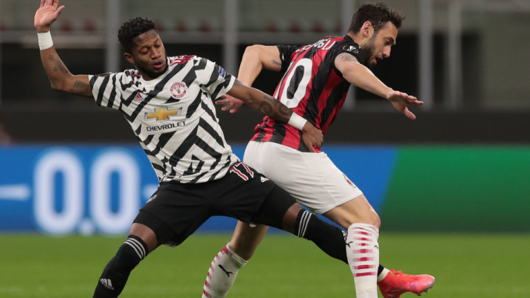 Милан - Манчестър Юнайтед 0:1, Погба се завръща с важен гол