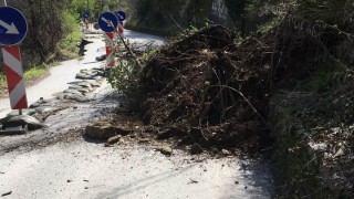 Две свлачища затрудняват движението на пътя Асеновград - Лясково