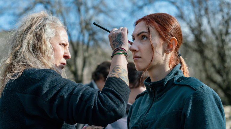 Екатерина на снимачната площадка