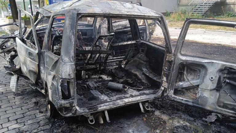 В окупирания от Русия украински град Бердянск (Запорожка област) взривиха