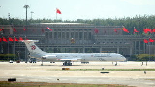 Предполага се че частният самолет на лидера на КНДР е