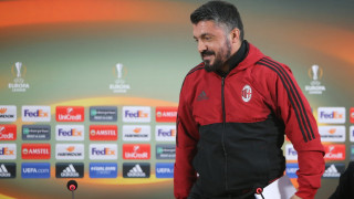 Треньорът на Милан Дженаро Гатузо говори пред медиите след трудната