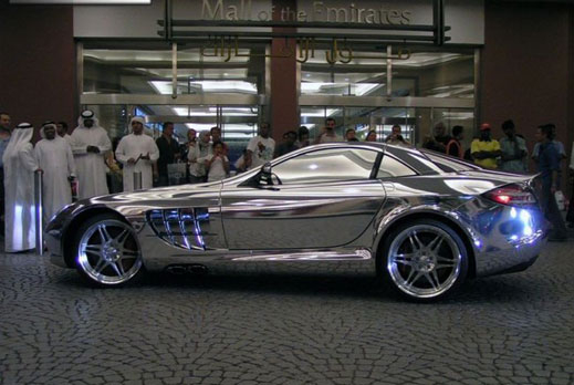 Mercedes SLR от бяло злато (галерия)