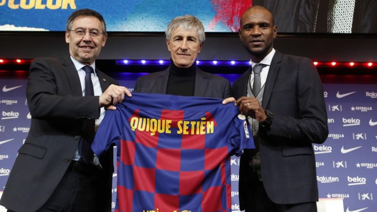 Новият треньор на Барселона Кике Сетиен беше официално представен на